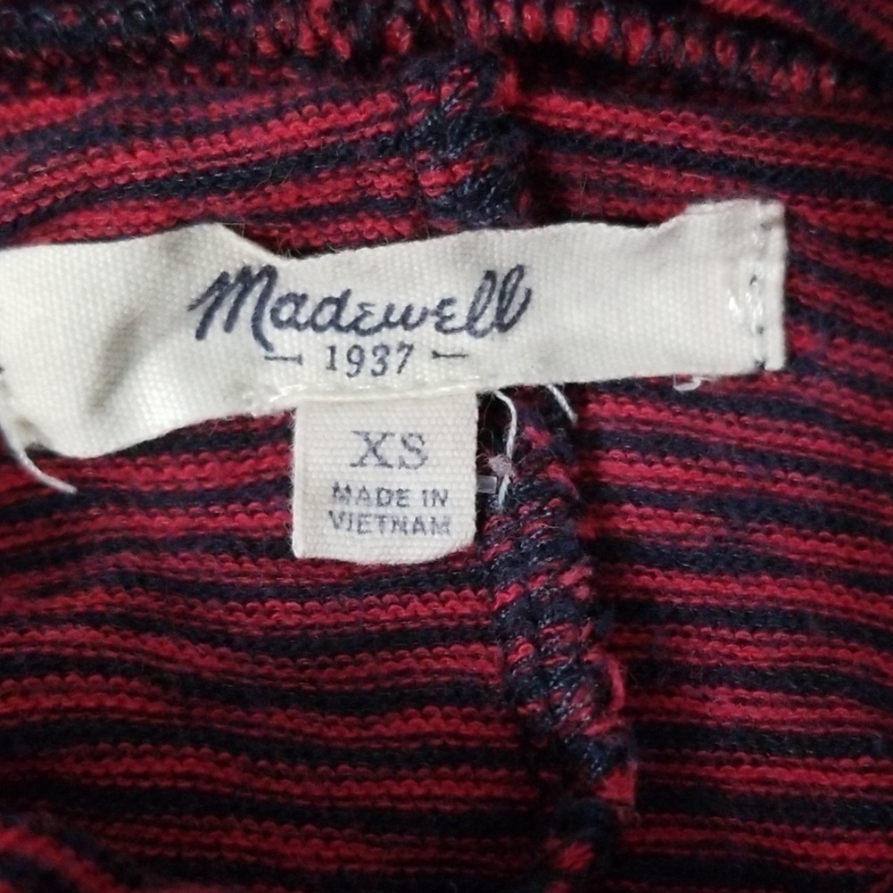 Madewell Micro Stripe Longsleeve Cotton Turtleneck - Picture 7 of 8
